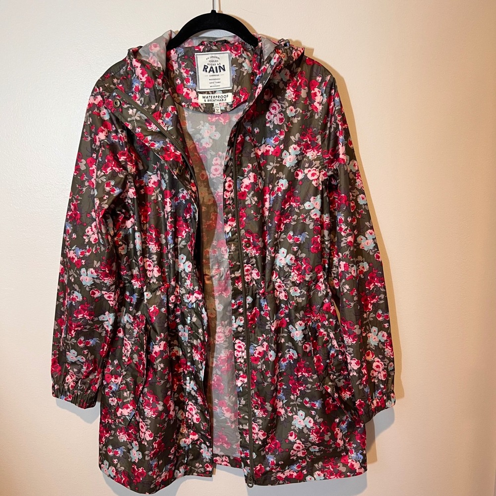 Joules Right As Rain Go Lightly Packable Rain Coat Waterproof Breathable Size 4 - Picture 7 of 16